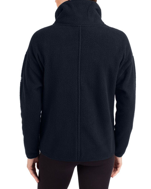 Women's New York Yankees Cutter & Buck Navy Blue Cascade Epic Comfort Sherpa Fleece Pullover Jacket