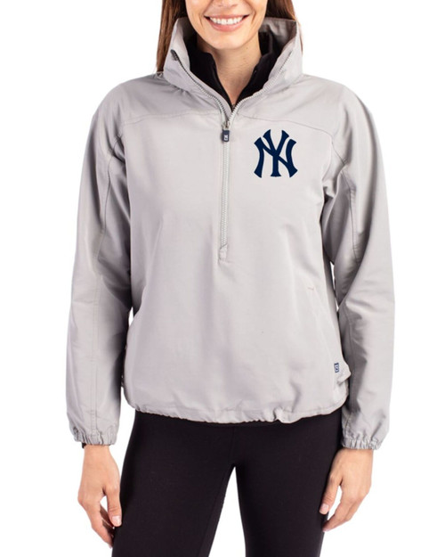 Women's New York Yankees Cutter & Buck Polished Charter Epic Versatility Half Zip Anorak Jacket