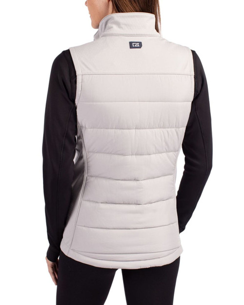 Women's New York Yankees Cutter & Buck Concrete Evoke Epic Versatility Hybrid Softshell Full Zip Vest