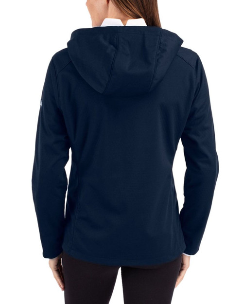 Women's New York Yankees Cutter & Buck Navy Blue Evoke Epic Versatility Softshell Full Zip Jacket