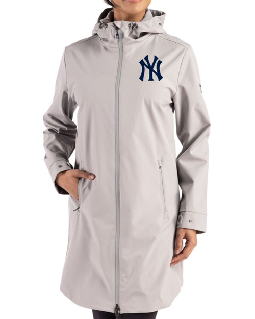 Women's New York Yankees Cutter & Buck Polished Camano Everyday Stretch Water Resistant Full Zip Jacket