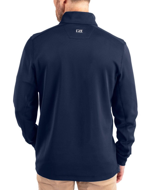 Men's New York Yankees Cutter & Buck Liberty Navy Traverse Stretch Big & Tall Quarter Zip