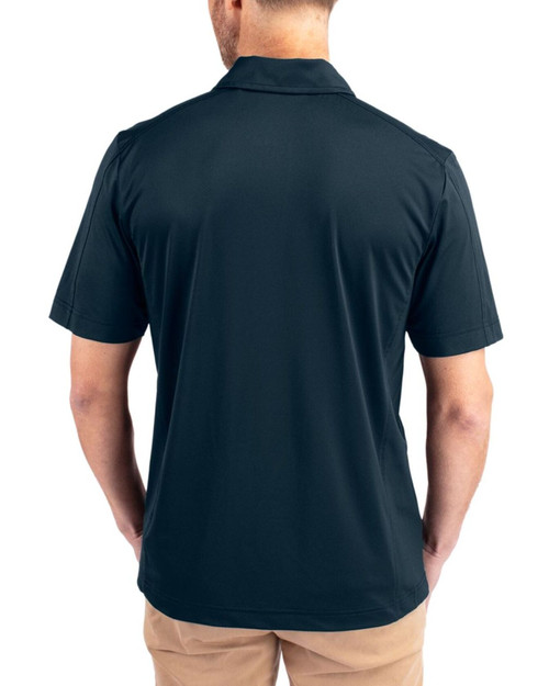 Men's New York Yankees Cutter & Buck Navy Blue Prospect Epic Confidence Textured Stretch Big & Tall Polo