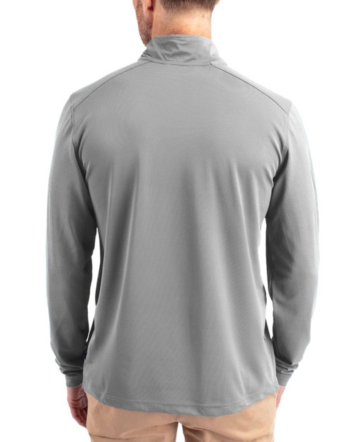 Men's New York Yankees Cutter & Buck Polished Virtue Featherlight Pique Big & Tall Quarter Zip Pullover