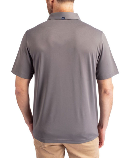 Men's New York Yankees Cutter & Buck Elemental Grey Forge Four-Way Stretch Big & Tall Polo