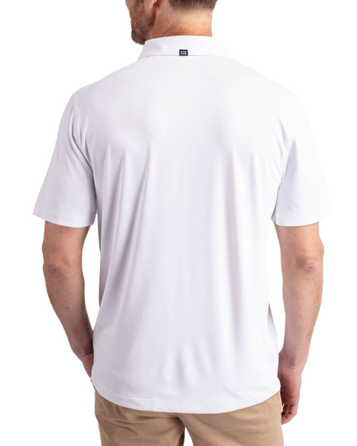 Men's New York Yankees Cutter & Buck White Forge Four-Way Stretch Big & Tall Polo