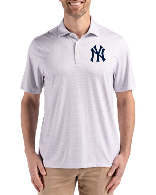 Men's New York Yankees Cutter & Buck Polished Pike Diamond Dot Print Big & Tall Polo