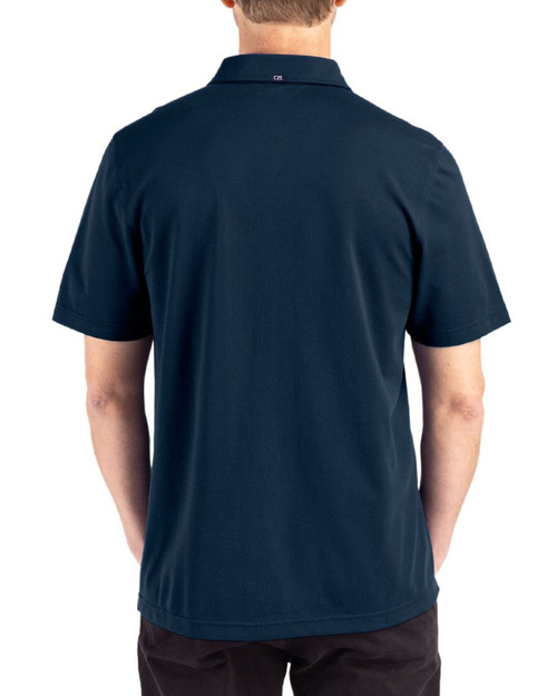 Men's New York Yankees Cutter & Buck Liberty Navy Advantage Refresh Epic Confidence Tri-Blend Pique Big & Tall Polo