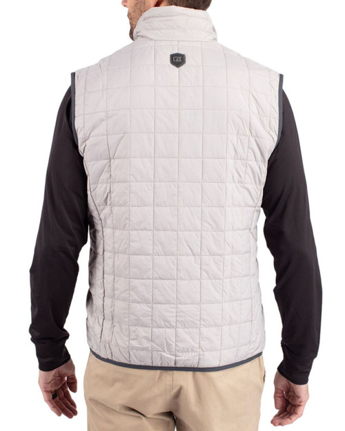 Men's New York Yankees Cutter & Buck Polished Rainier Insulated Puffer Big & Tall Full Zip Vest