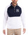 Men's New York Yankees Cutter & Buck White/Navy Blue Adapt Soft Knit Stretch Hybrid Quarter Zip Pullover