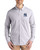 Men's New York Yankees Cutter & Buck Elemental Grey/White Skyline Pinstripe Long Sleeve Button Down Dress Shirt