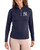Women's New York Yankees Cutter & Buck Navy Blue Coastline Double Peached Quarter Zip Pullover