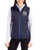 Women's New York Yankees Cutter & Buck Dark Navy Rainier Insulated Puffer Full Zip Vest