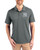 Men's New York Yankees Cutter & Buck Elemental Grey Prospect Epic Confidence Textured Stretch Big & Tall Polo