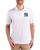 Men's New York Yankees Cutter & Buck White Prospect Epic Confidence Textured Stretch Big & Tall Polo