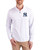 Men's New York Yankees Cutter & Buck White Virtue Featherlight Pique Big & Tall Quarter Zip Pullover