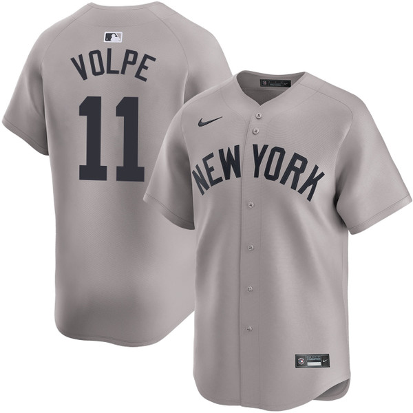 Men's New York Yankees Nike Anthony Volpe Road Limited Jersey