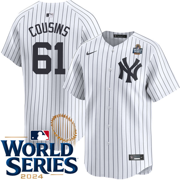 Men's New York Yankees NIKE Jake Cousins Home Limited World Series Jersey