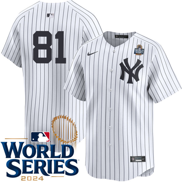 Men's New York Yankees NIKE Luis Gil Home Limited Player World Series Jersey