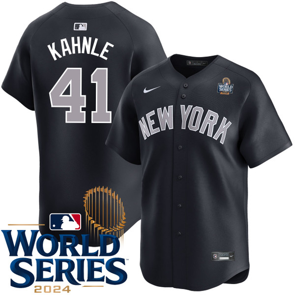 Men's New York Yankees NIKE Tommy Kahnle Alternate Road Limited World Series Jersey