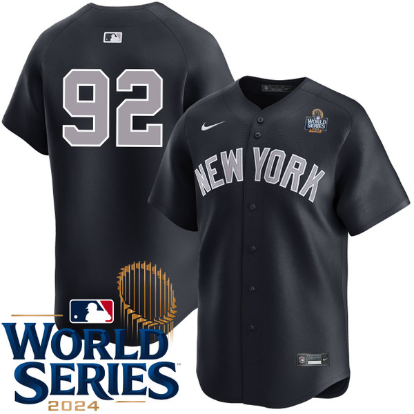 Men's New York Yankees NIKE Yoendrys Gomez Alternate Road Limited Player World Series Jersey