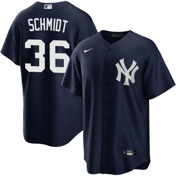 Men's New York Yankees NIKE® Clarke Schmidt Alternate Navy Jersey at SportsWorldNewYork