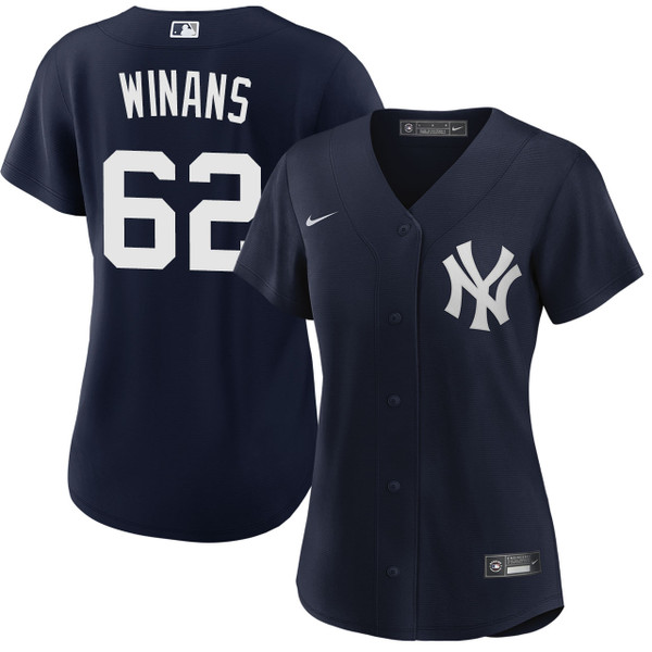 Women's New York Yankees NIKE® Allan Winans Alternate Navy Jersey at SportsWorldNewYork