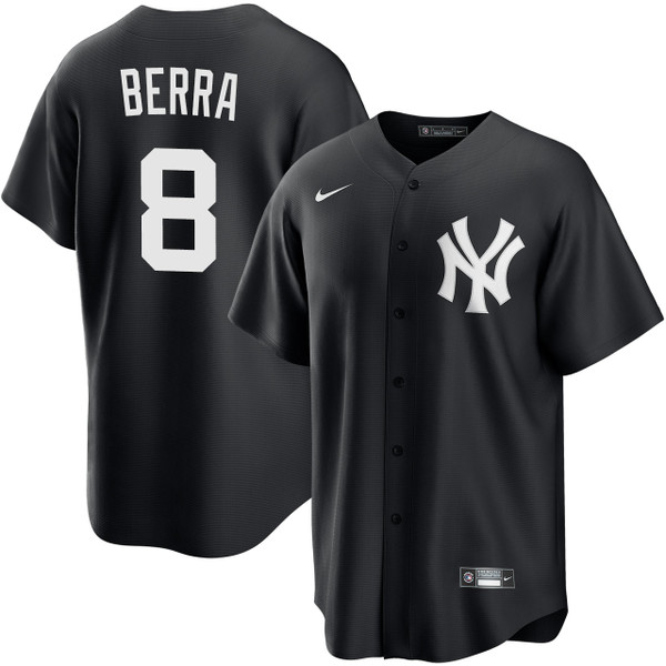 Men's New York Yankees NIKE® Yogi Berra Black Jersey at SportsWorldNewYork