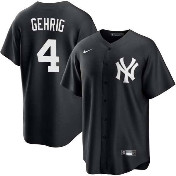 Men's New York Yankees NIKE® Lou Gehrig Black Jersey at SportsWorldNewYork
