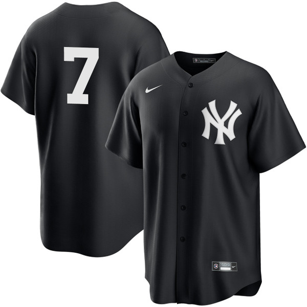 Men's New York Yankees NIKE® Mickey Mantle Black Player Jersey at SportsWorldNewYork