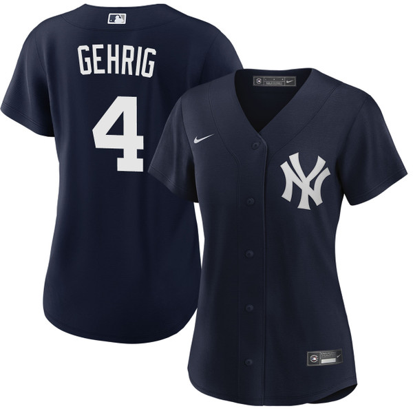 Women's New York Yankees NIKE® Lou Gehrig Alternate Navy Jersey at SportsWorldNewYork