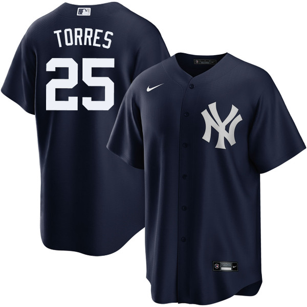Men's New York Yankees NIKE Gleyber Torres Alternate Navy Jersey