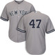 Men's New York Yankees Majestic Frankie Montas Road Player Jersey