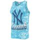 Men's New York Yankees '47 Blue Big Leaguer Tubular Tie-Dye Tank Top