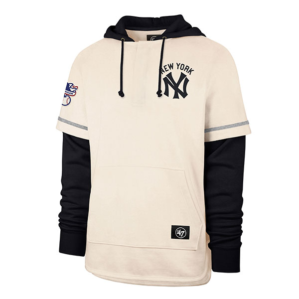 Men's '47 Cream/Navy N Y Yankees Shortstop Quarter-Snap