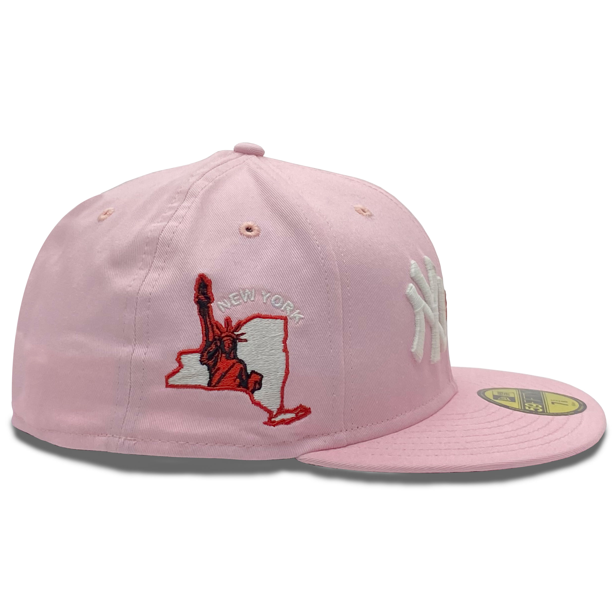 New Era 59Fifty New York Yankees Fitted Hat Cotton Candy Pink UV Rose Size  7 1/8