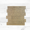 Merry Christmas Shiplap with Stockings, Christmas Shape, Wood Cutout, Shape, Paint by Line