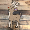Reindeer Wood Cutout, Unfinished Shape, Paint by Line