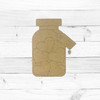 Heart Mason Jar, Wood Cutout, Shape, Paint by Line