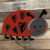 Heart Ladybug Cutout, Unfinished Shape, Paint by Line