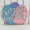 Happy Easter Eggs Wood Cutout, Shape, Paint by Line