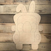 Bunny Truck with Eggs Cutout, Unfinished Shape, Paint by Line