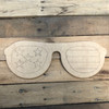 Patriotic Sunglasses, Wood Cutout, Shape Paint by Line