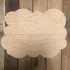 Beach Plaque Wooden Shape, Wall Art, Wood Cutout, Paint by Line