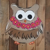 Hawaiian Luau Owl, Paint By Line, Engraved Summer Art Craft