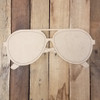 Big Beach Sunglasses, Wood Cutout, Shape Paint by Line