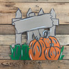 Pumpkins on Fence, Unfinished DIY Wood Cutout, Paint by Line