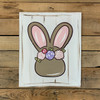 Easter Bunny Head Beaded Board Plaque,  Wooden Cutout, Paint by Line