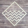 Geometric Design Boho Art, Diamond Shape Unfinished Wood Cutout