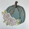 Pumpkin With Flowers Cutout, Paint by Line, Wood Craft Shape